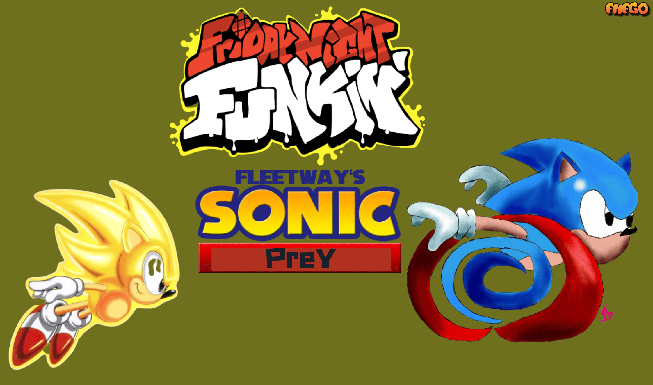 FNF Prey but Fleetway (Sonic.exe & Sonic)